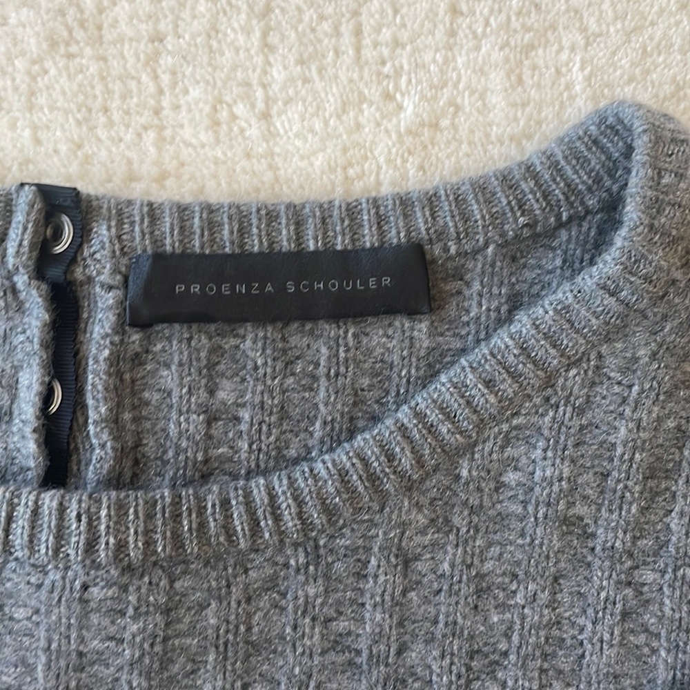 PROENZA SHOULER CROP CASHMERE SWEATER